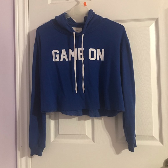 XS blue cropped SWS/Active hoodie (urban planet) - Picture 1 of 4